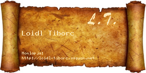Loidl Tiborc névjegykártya